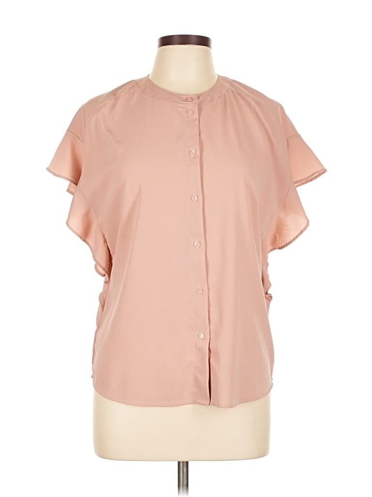 Pre-owned Aware By Vero Moda Short Sleeve Blouse In Pink