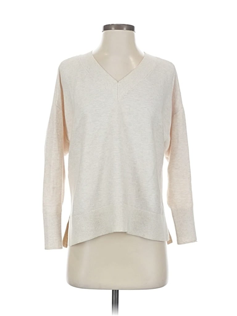 Pre-owned Lou & Grey Pullover Sweater In White