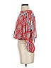 Max Studio 100% Polyester Red 3/4 Sleeve Blouse Size XS - photo 5