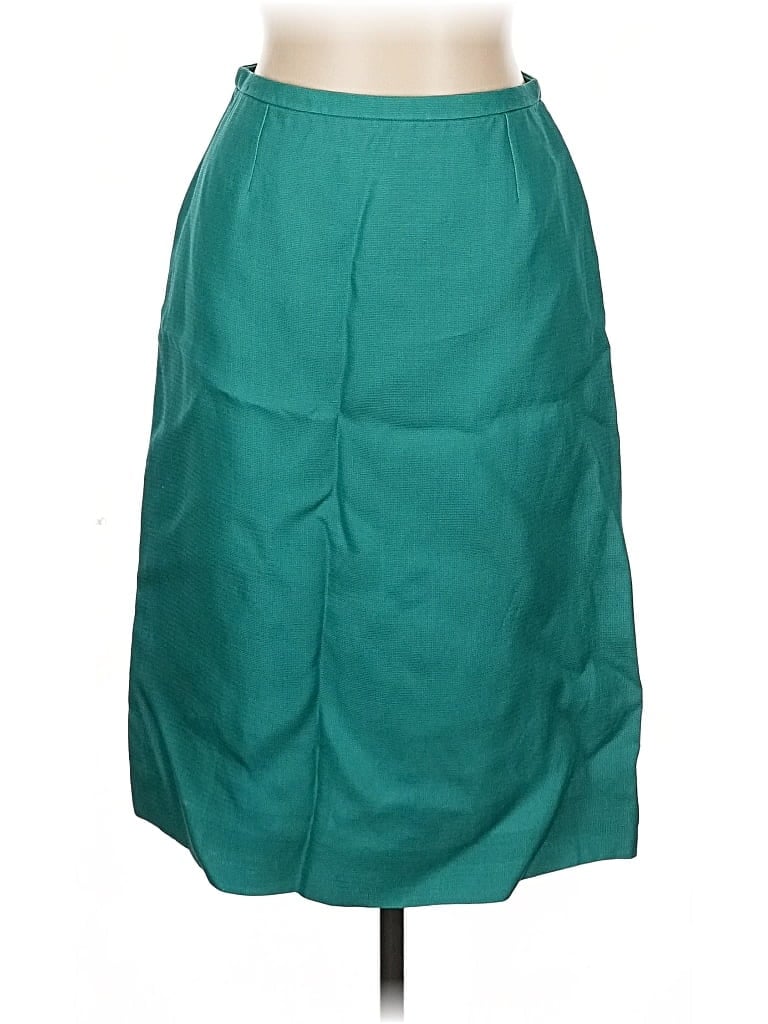 Pre-owned Yves Saint Laurent Rive Gauche Silk Skirt In Green