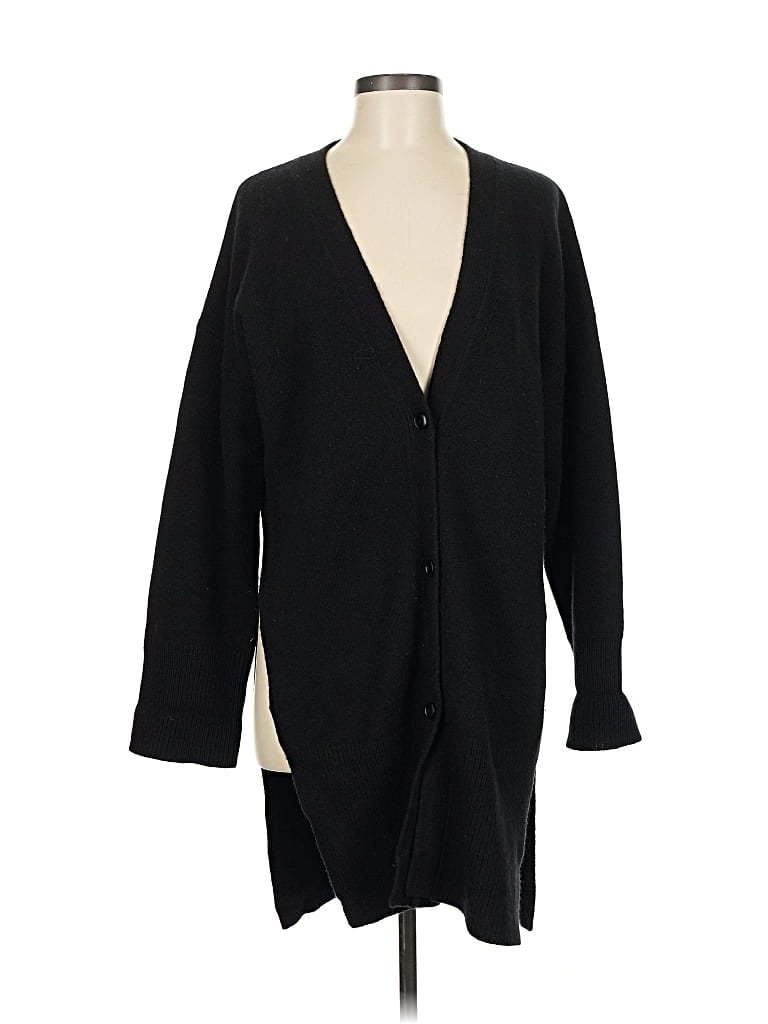 Pre-owned Everlane Wool Cardigan Sweater In Black
