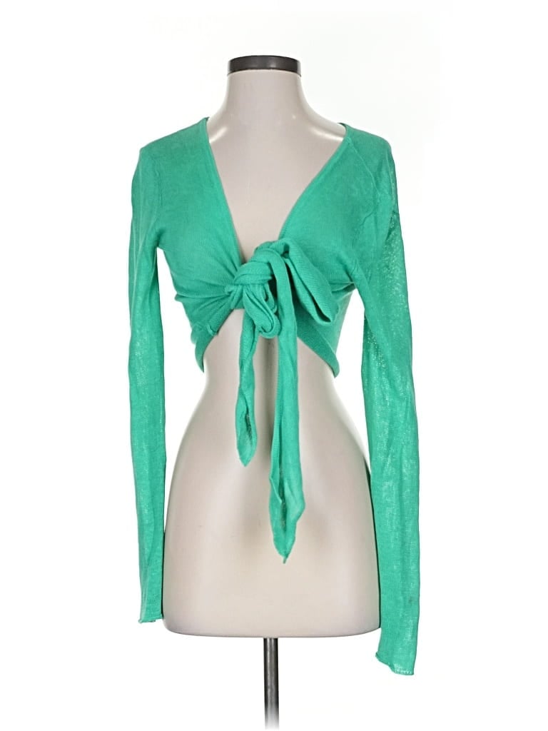 Pre-owned Calypso By Christiane Celle Cardigan Sweater In Green