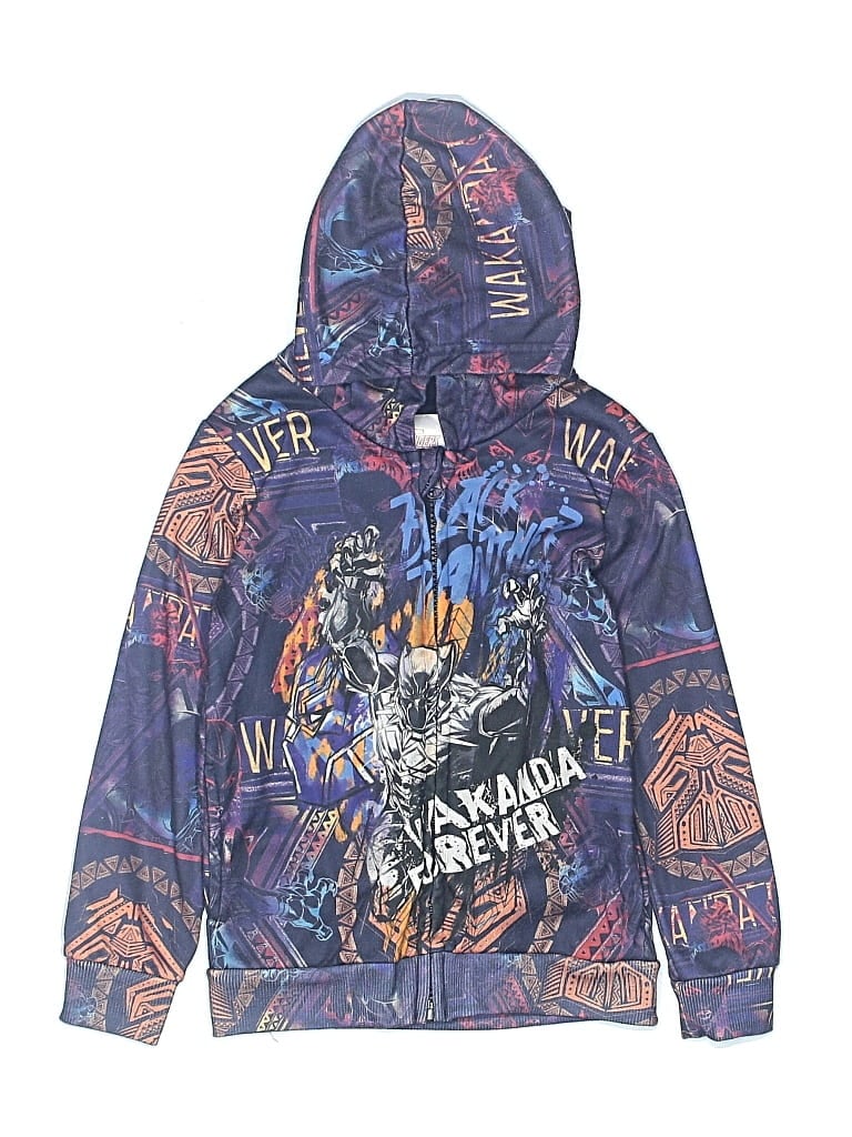 Pre-owned Marvel Kids' Zip Up Hoodie In Purple