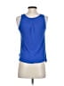 Express 100% Rayon Blue Sleeveless Blouse Size XS - photo 2