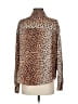 Auguste Animal Print Brown Long Sleeve Button-Down Shirt Size 2 - photo 2