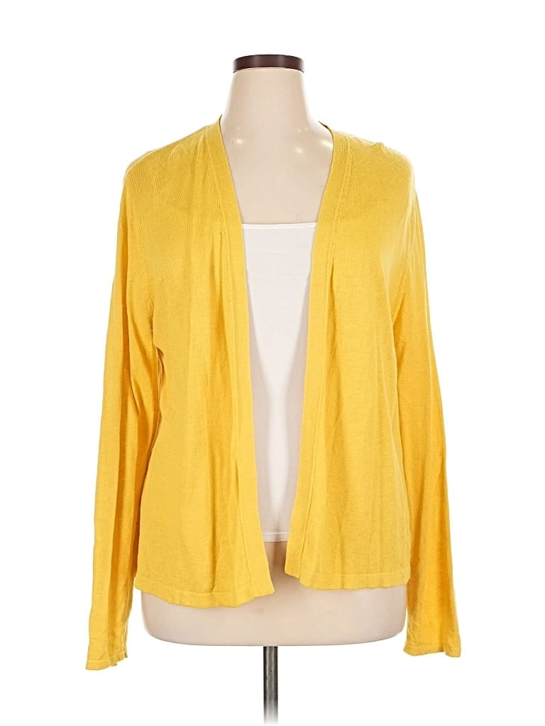 Pre-owned Jjill Cardigan Sweater In Yellow
