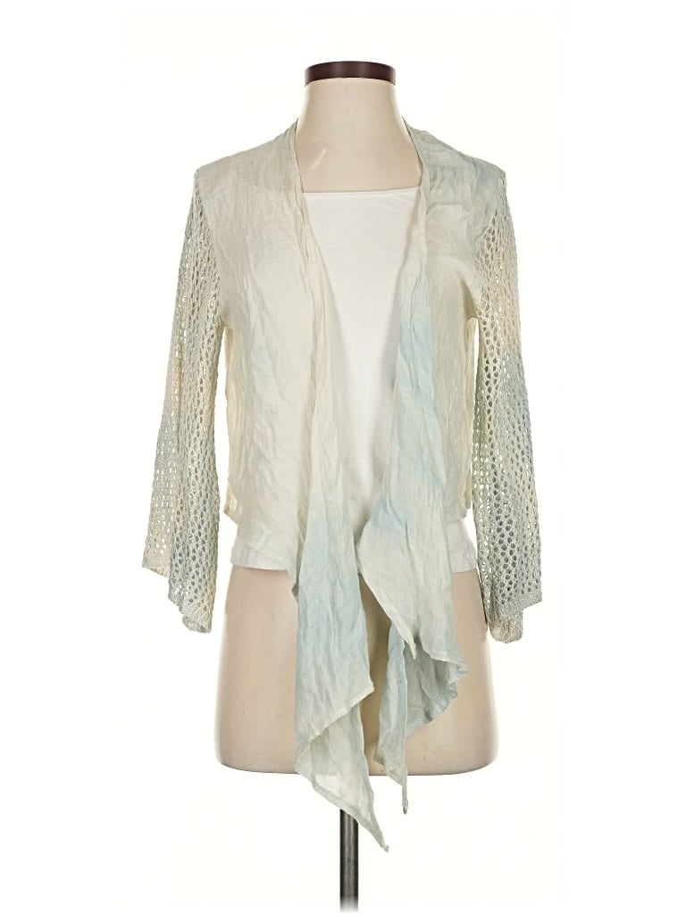 Pre-owned Elan Cardigan Sweater In White