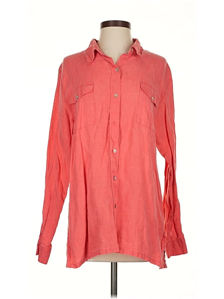 Click to view more detailed imagery on our partner's website Pre-owned Chico's Long Sleeve Button Down Shirt In Red