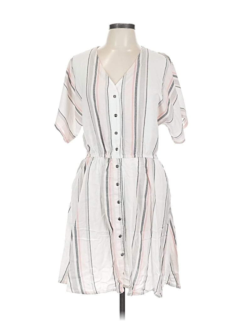 Pre-owned Lascana For Venus Casual Dress In White