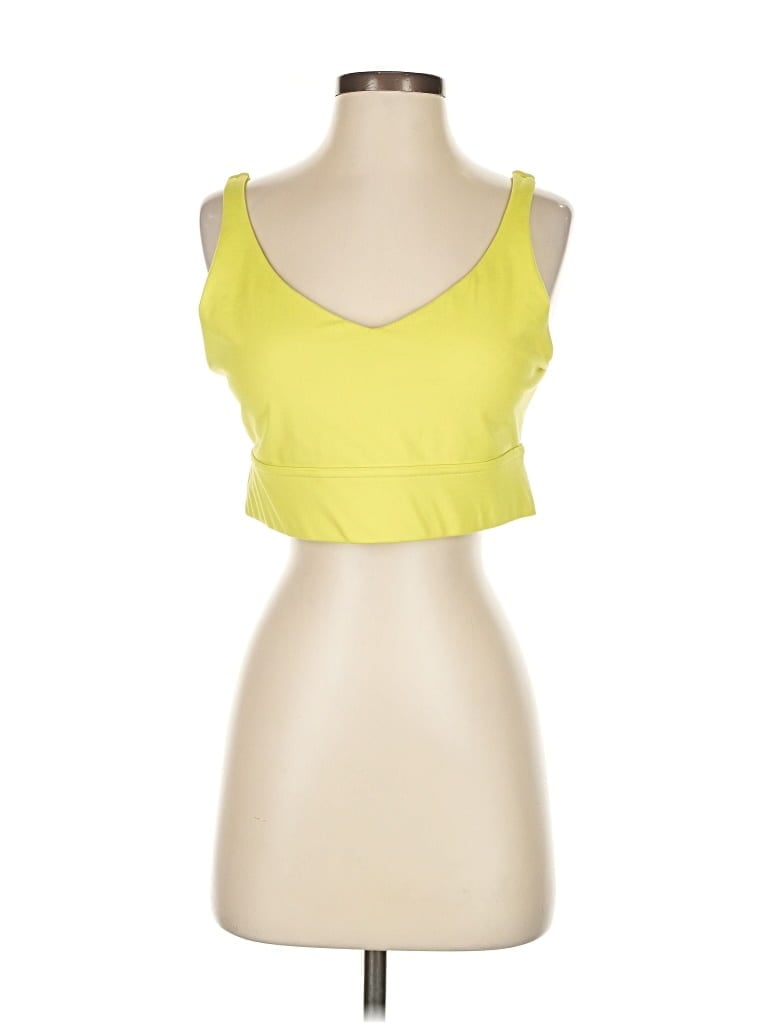 Pre-owned Savvi Tank Top Yellow Strapless Neckline Tops