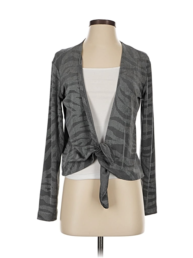 Pre-owned Travelers By Chico's Cardigan Sweater In Gray