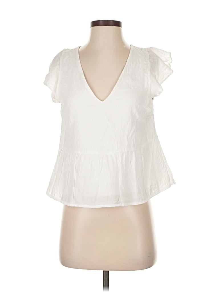 Pre-owned Abercrombie & Fitch Sleeveless Blouse In White