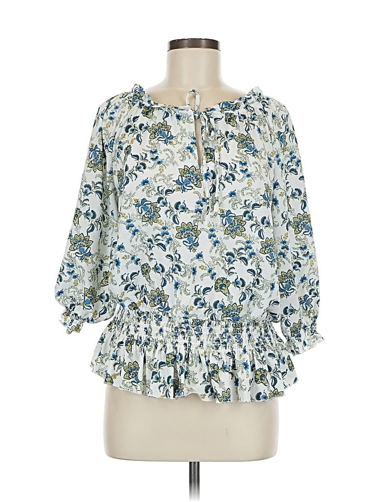 MELLODAY Pre-owned 3/4 Sleeve Blouse In Blue