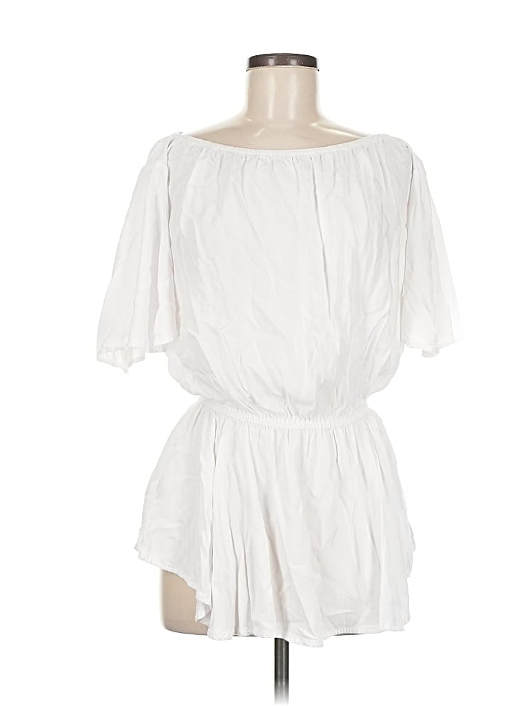 Pre-owned Mlm Label Short Sleeve Blouse In White