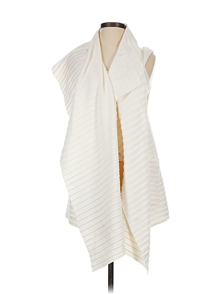 Pre-owned Le Moda Cardigan Sweater In White