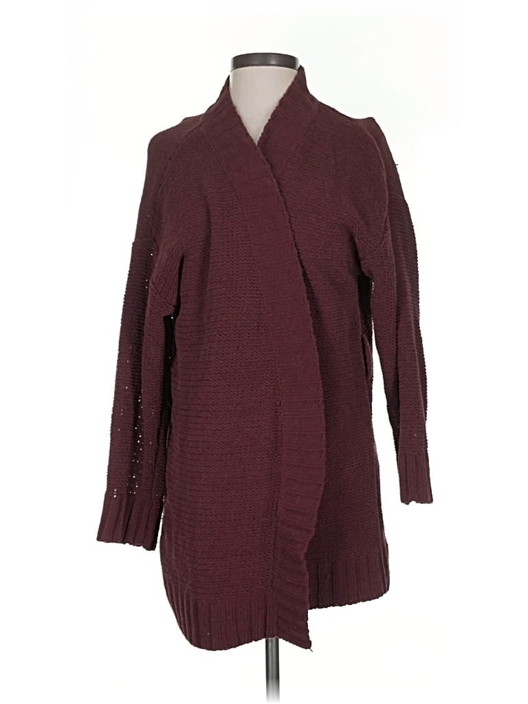 Pre-owned Aerie Cardigan Sweater In Burgundy