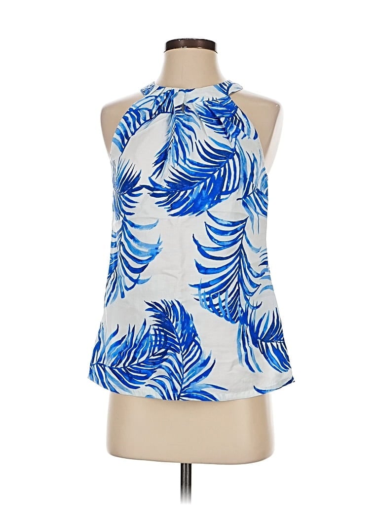 Pre-owned Tommy Bahama Sleeveless Blouse In White
