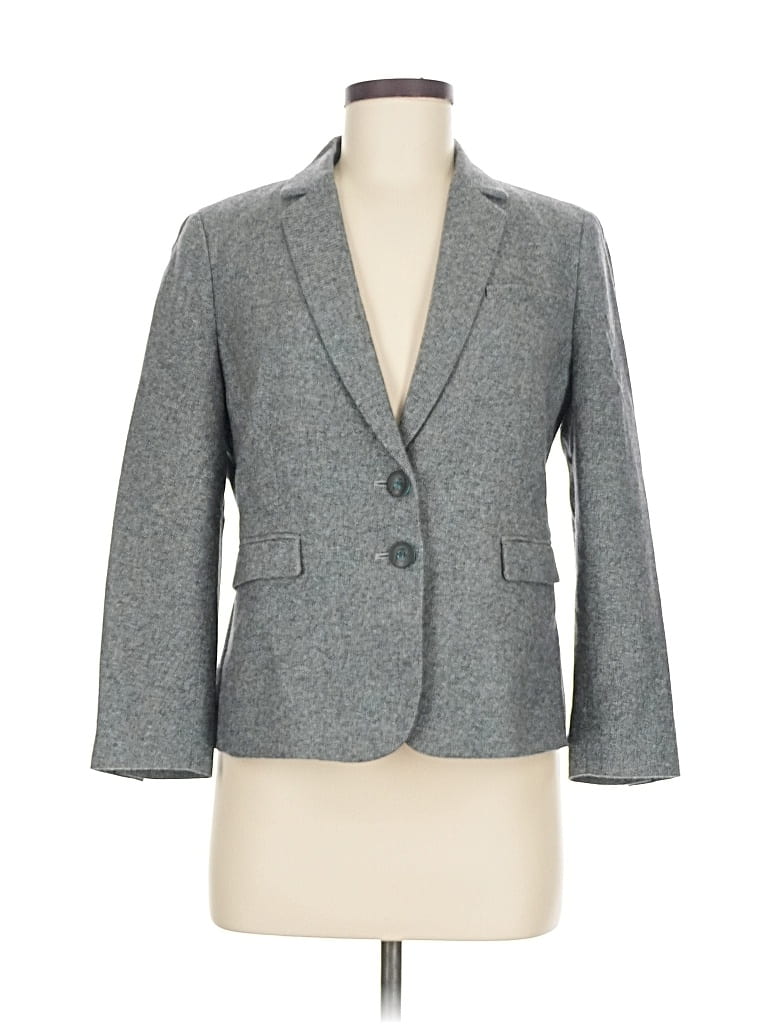 Pre-owned Fossil Blazer Jacket In Gray