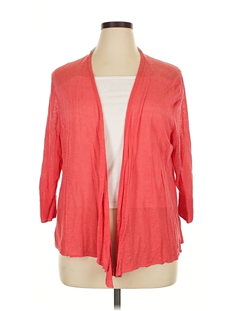 Pre-owned Nic + Zoe Cardigan Sweater In Red