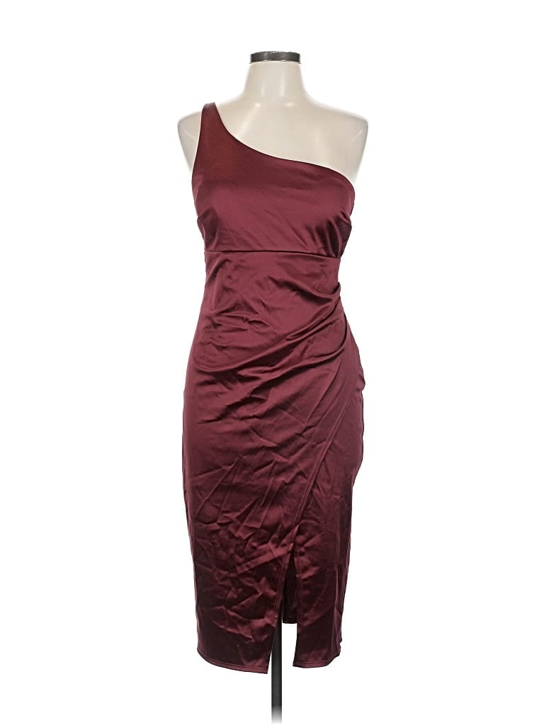 Pre-owned Emerald Sundae Cocktail Dress In Burgundy