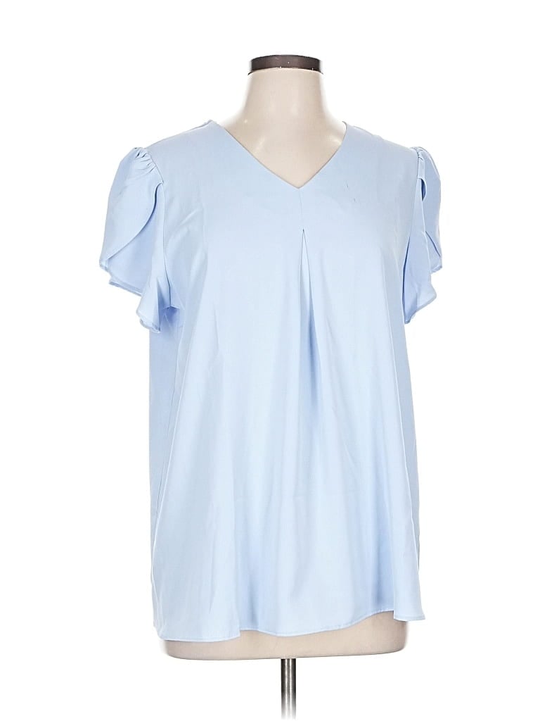 Pre-owned Anrabess Short Sleeve Blouse In Gray