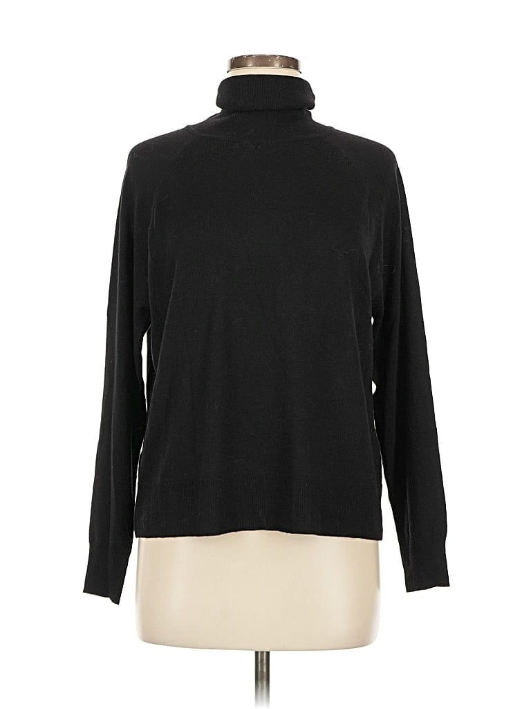 Pre-owned Mng Turtleneck Sweater In Black