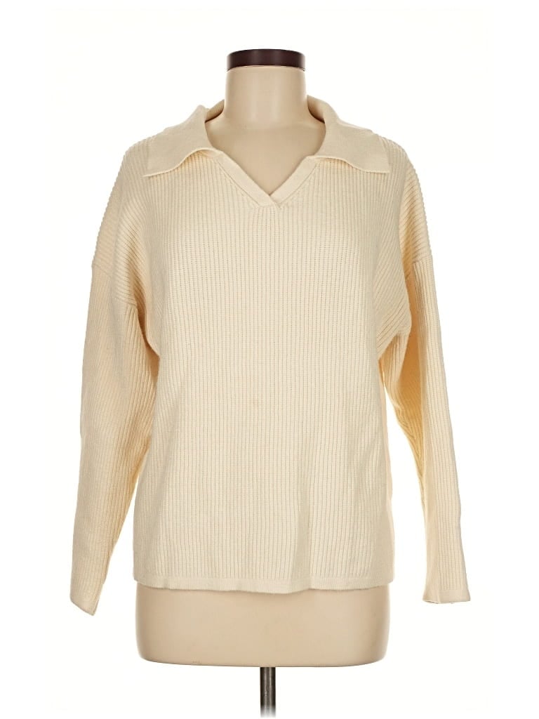 Pre-owned Lucca Pullover Sweater In White