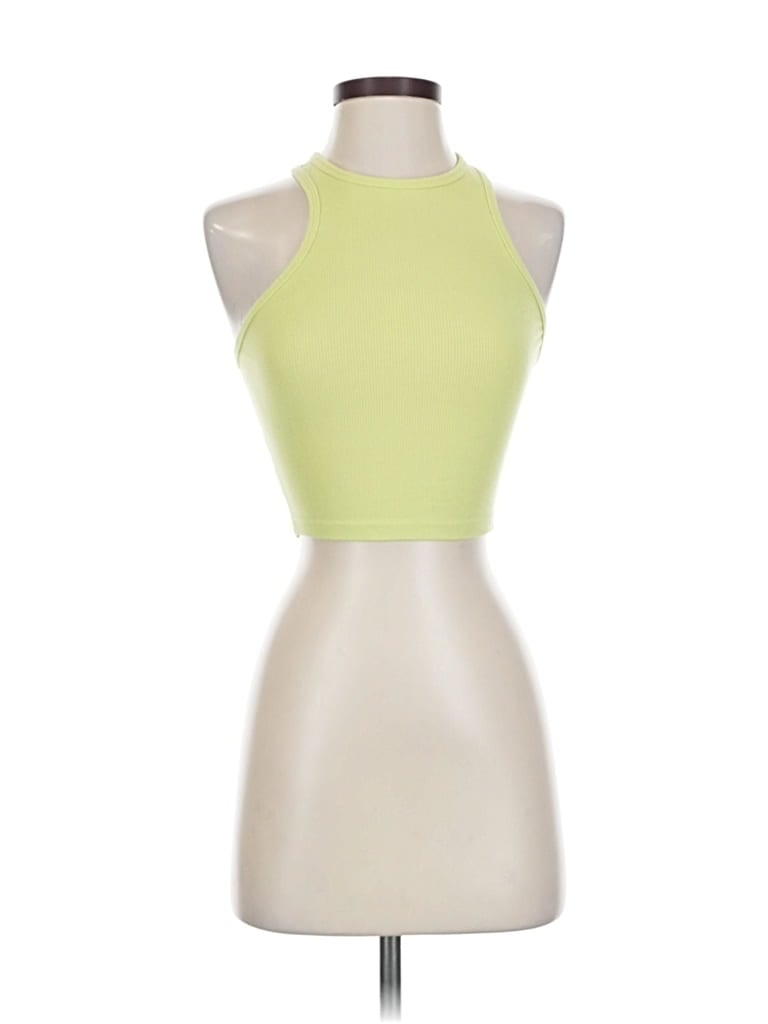 Pre-owned Lululemon Athletica Tank Top Yellow Halter Neckline Tops