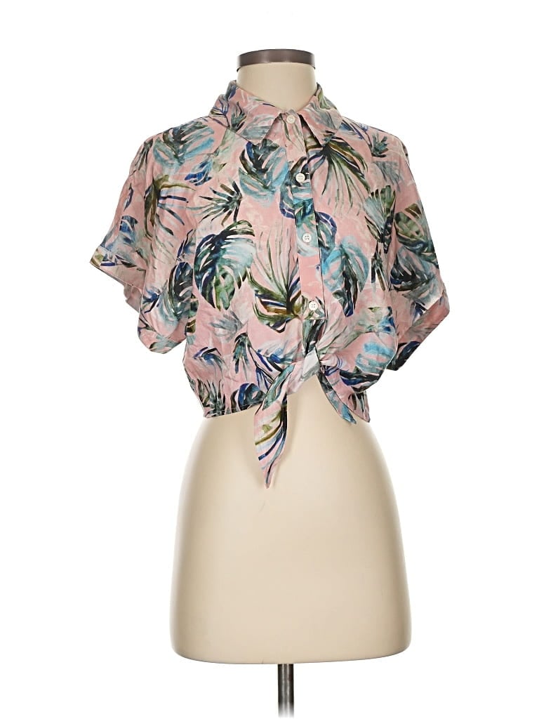 Tori Praver Short Sleeve Blouse In Multi