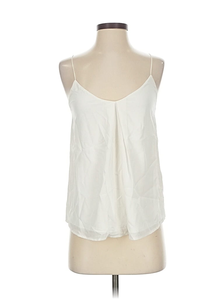 Pre-owned Joie Sleeveless Silk Top Ivory Halter Neckline Tops In White