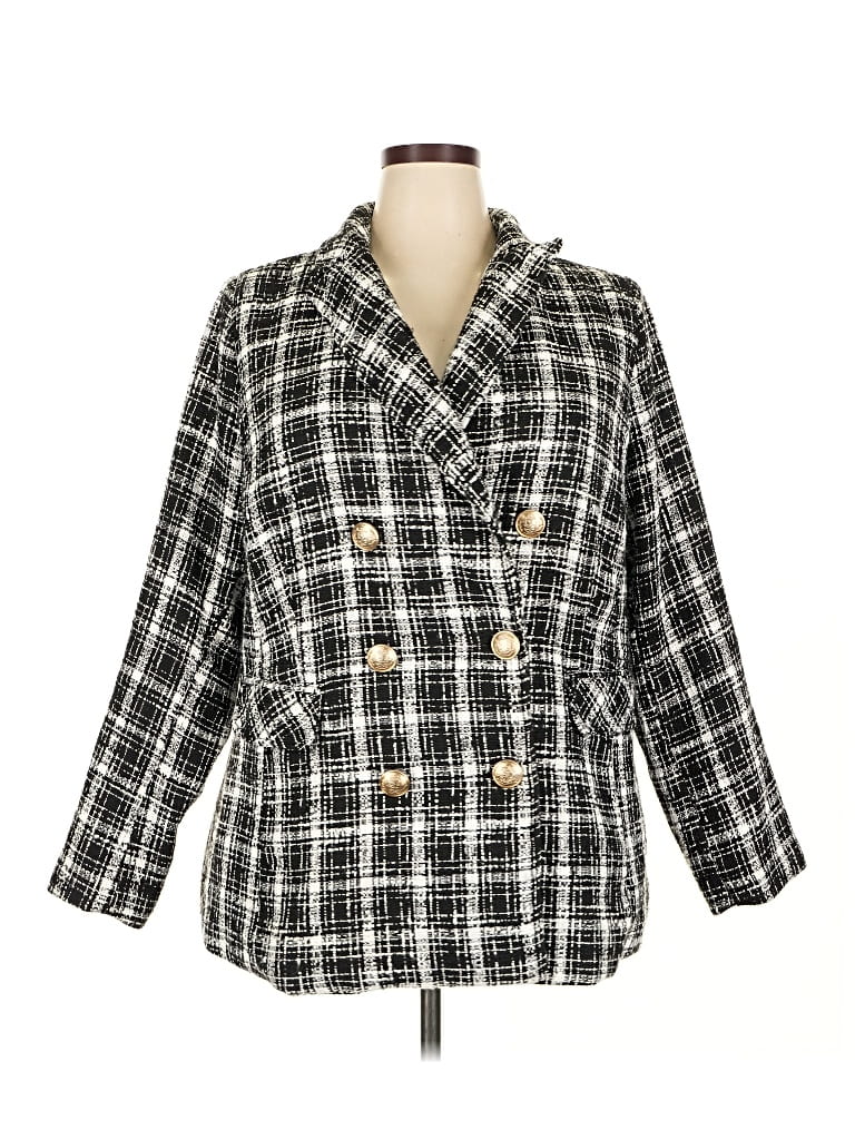 Pre-owned Lane Bryant Blazer Jacket In Gray