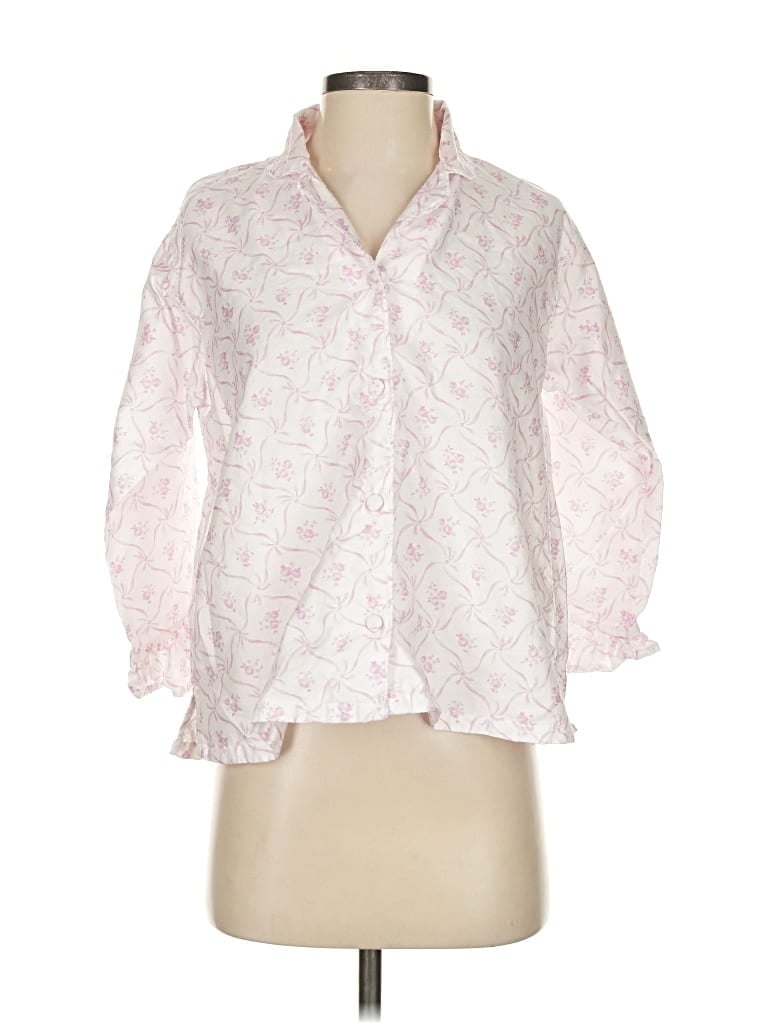 Pre-owned Loveshackfancy 3/4 Sleeve Blouse In Pink