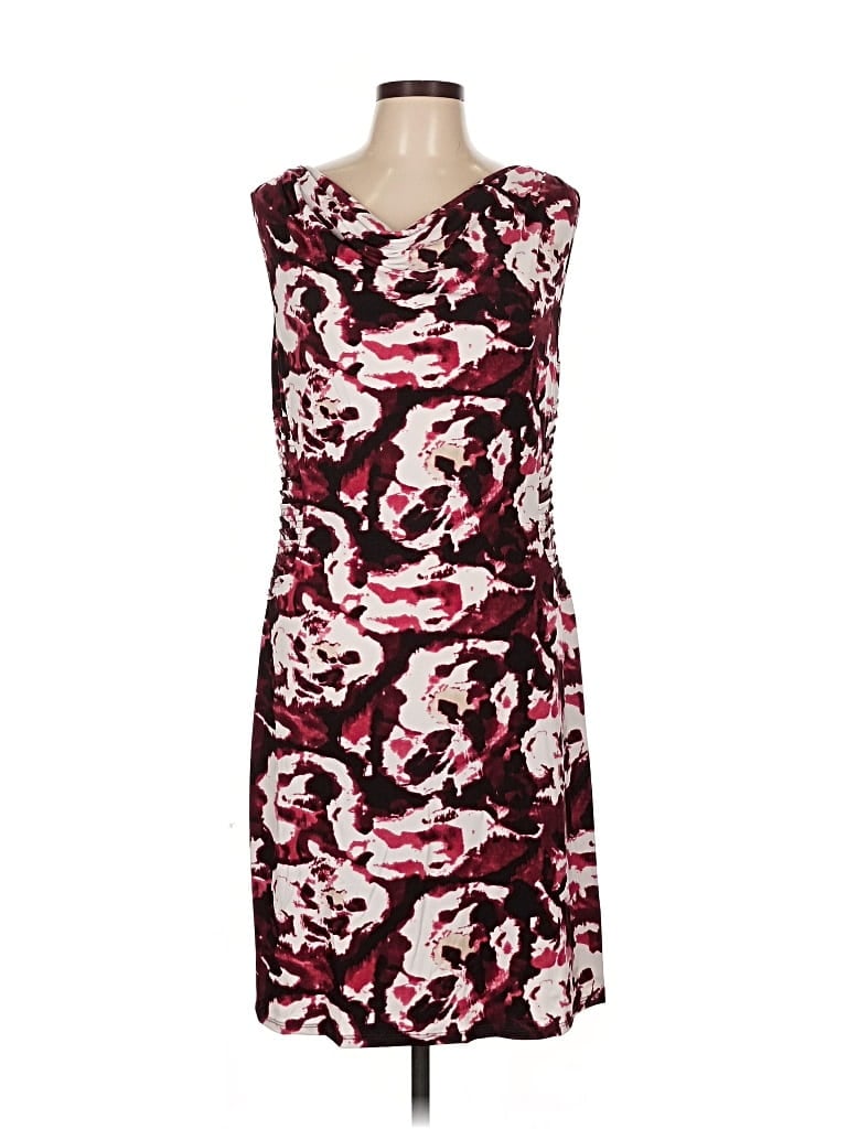 Pre-owned Tahari Cocktail Dress In Burgundy