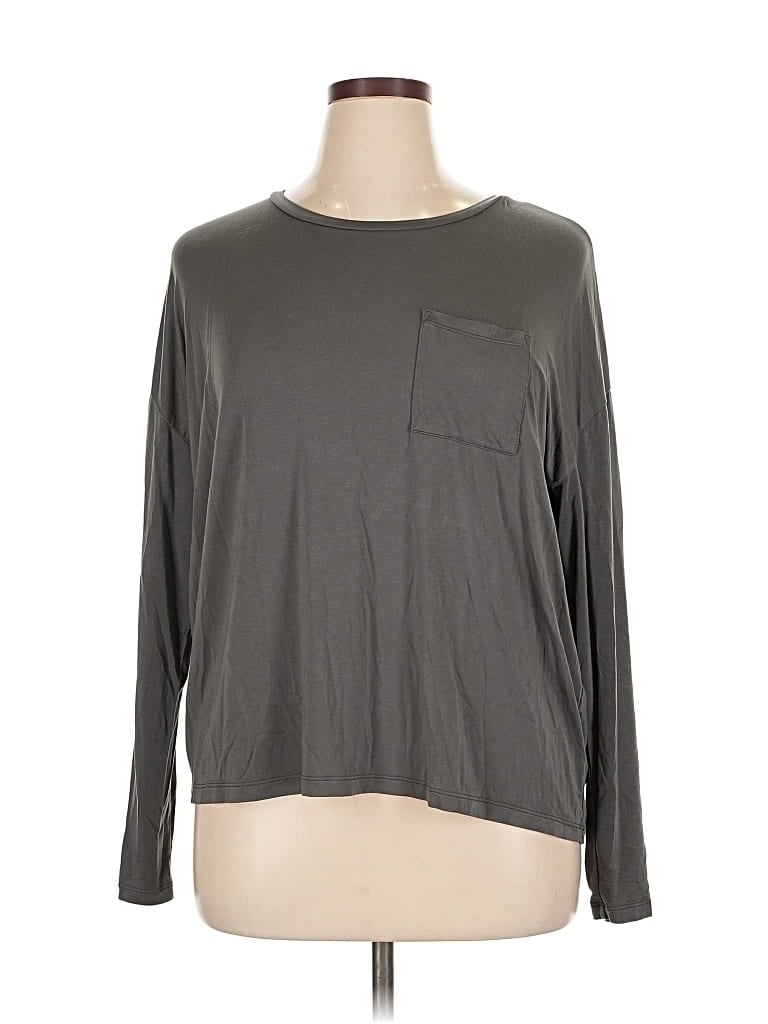 Pre-owned Assorted Brands Long Sleeve T-shirt In Gray