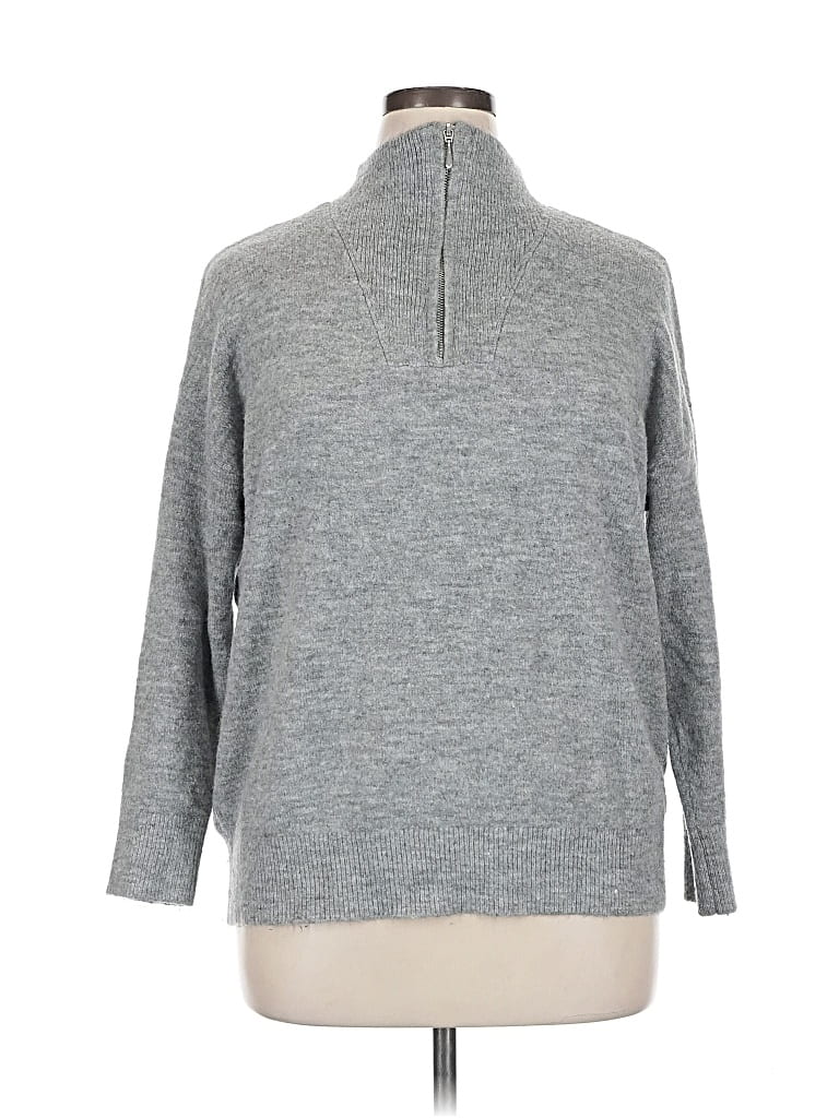 Pre-owned Lety & Me Turtleneck Sweater In Gray