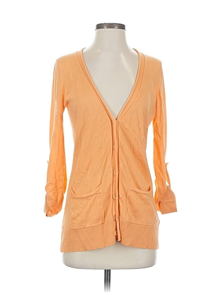 Pre-owned Assorted Brands Cardigan Sweater In Orange