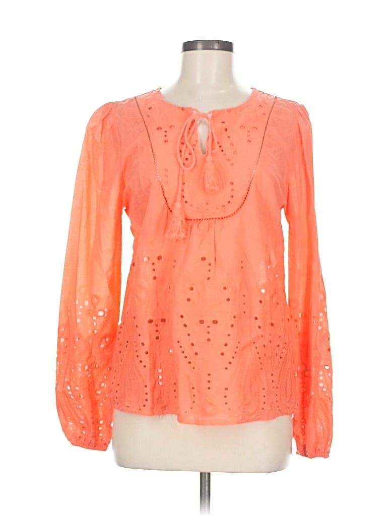 Pre-owned Adiva Long Sleeve Blouse In Orange