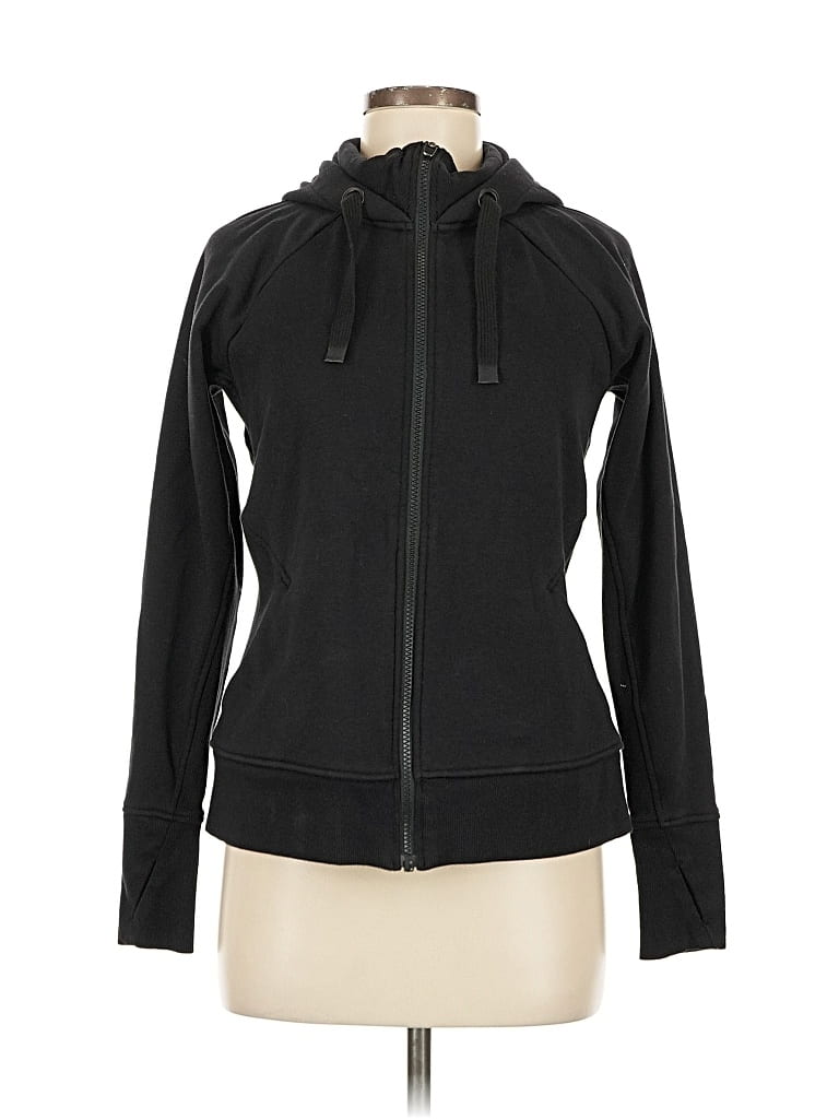 Pre-owned Athleta Zip Up Hoodie In Black