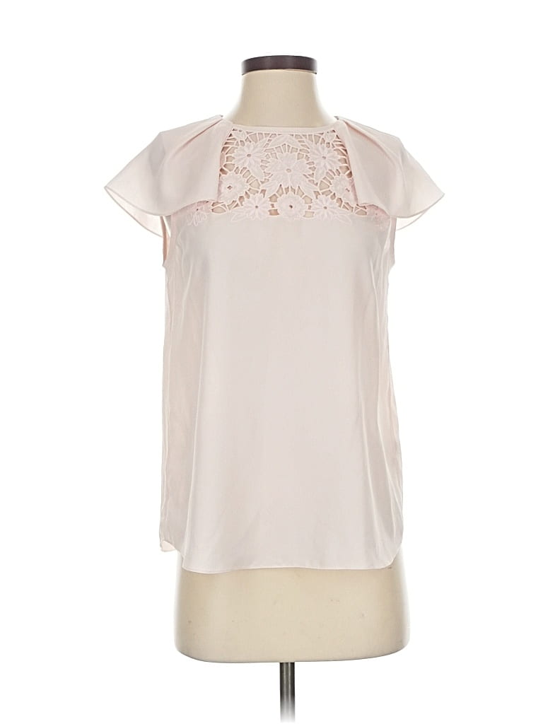Pre-owned Kate Spade New York Short Sleeve Blouse In White