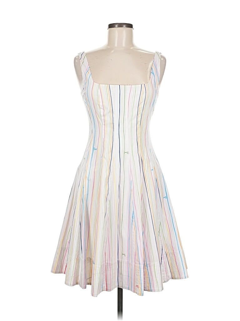 Pre-owned Staud Casual Dress In White