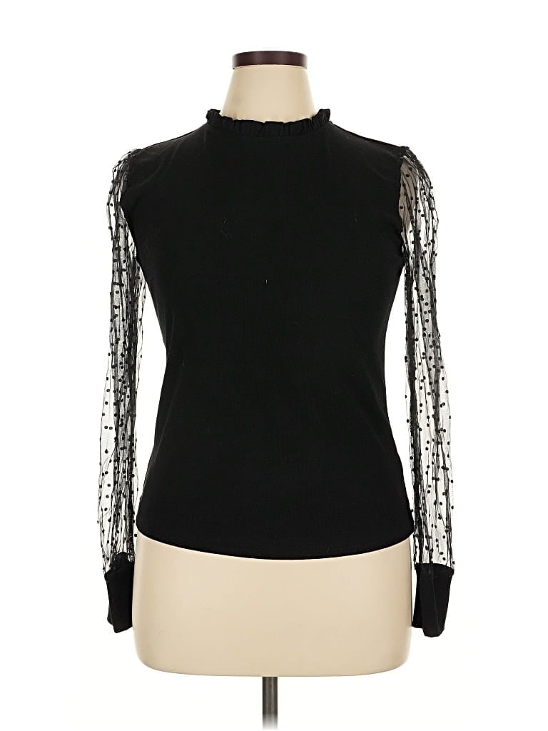 Pre-owned Blooming Jelly Long Sleeve Top Black Turtleneck Tops