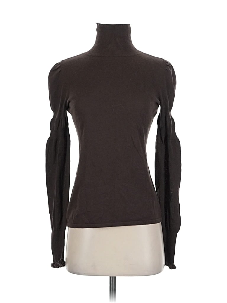 CITY DKNY Pre-owned Long Sleeve Top Brown Turtleneck Tops