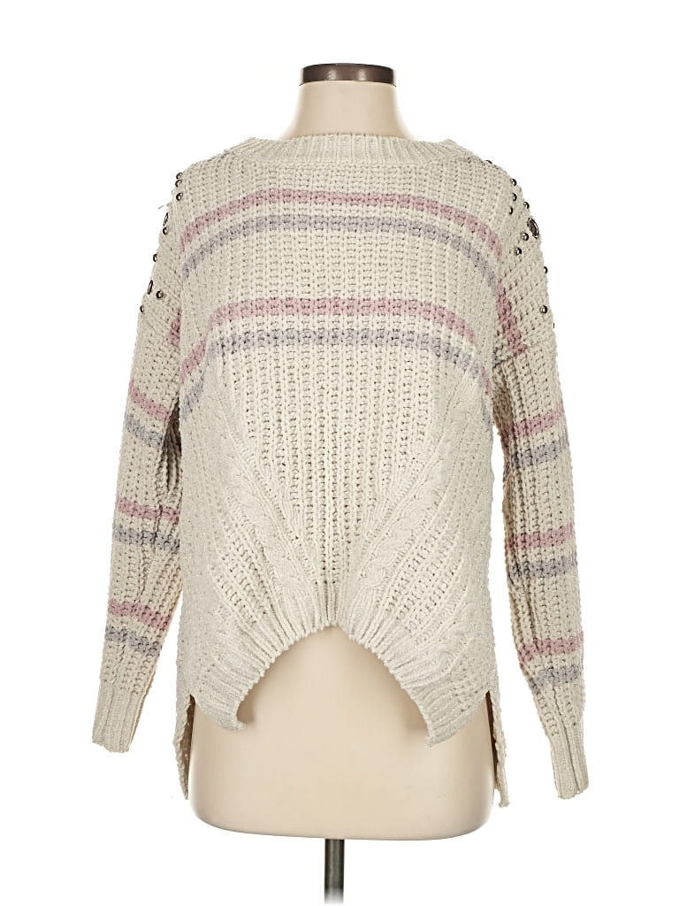 Pre-owned En Creme Pullover Sweater In White