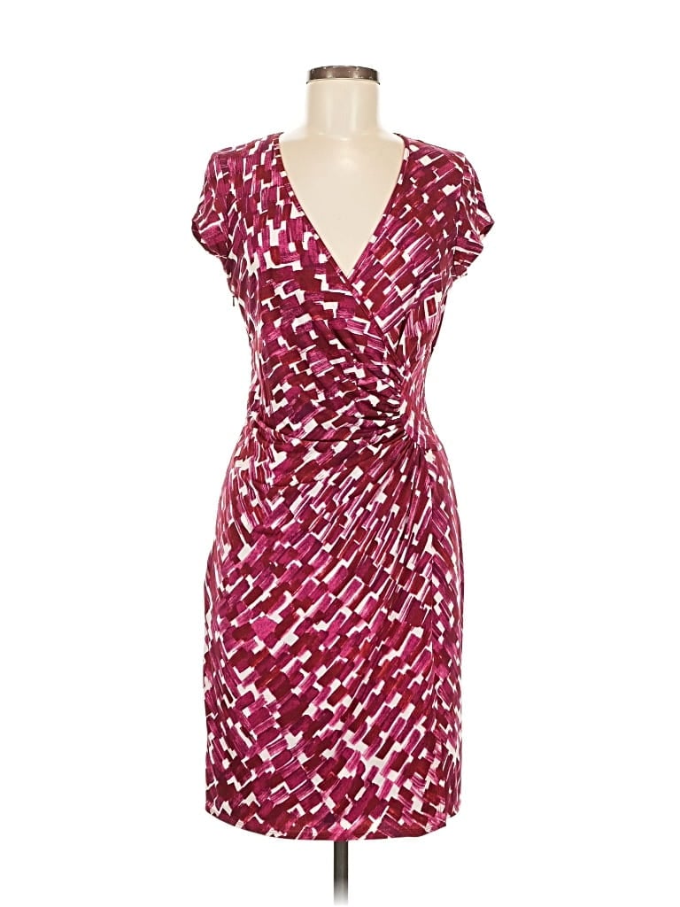 Pre-owned Laundry By Design Cocktail Dress In Burgundy