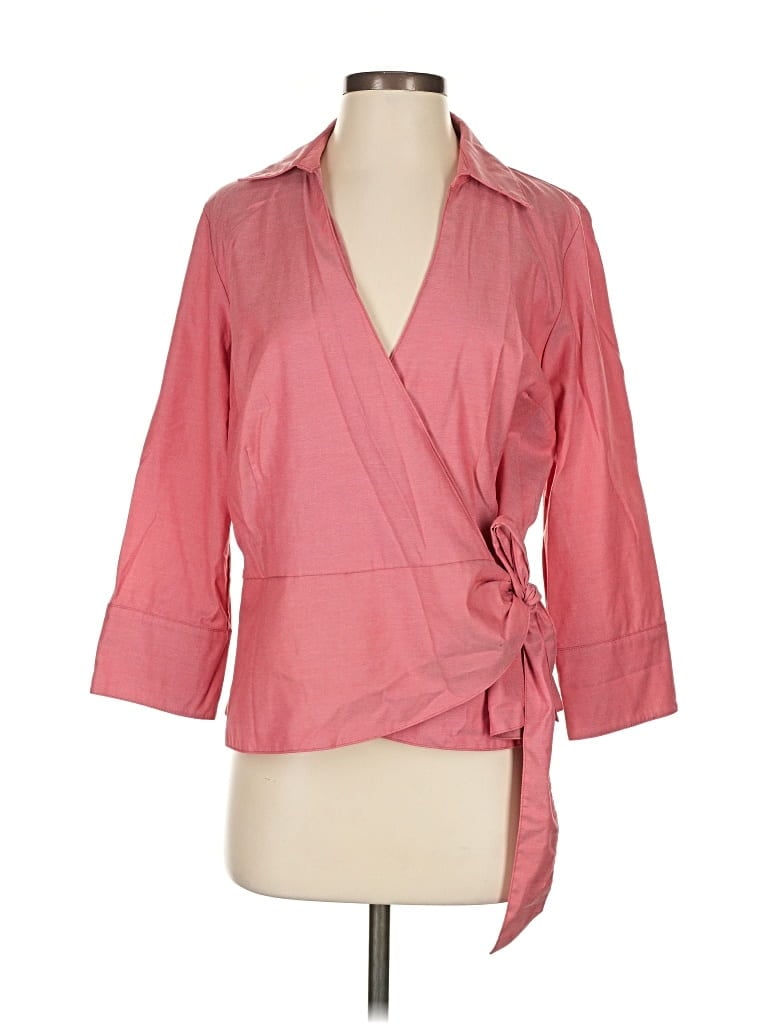 COLDWATER CREEK Pre-owned 3/4 Sleeve Button Down Shirt In Pink