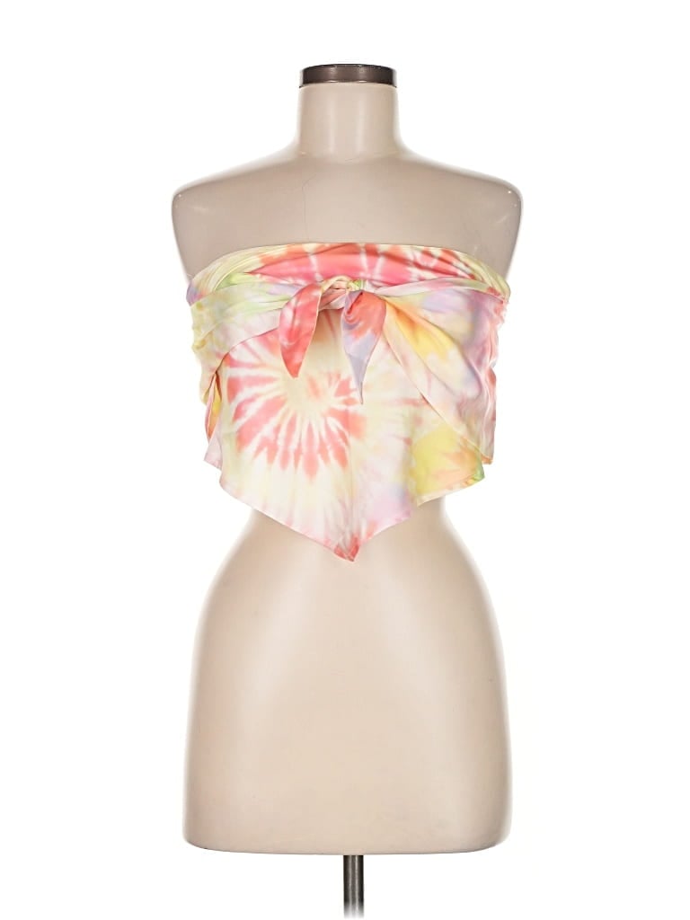 Pre-owned Lovers & Friends Tube Top Pink Strapless Neckline Tops