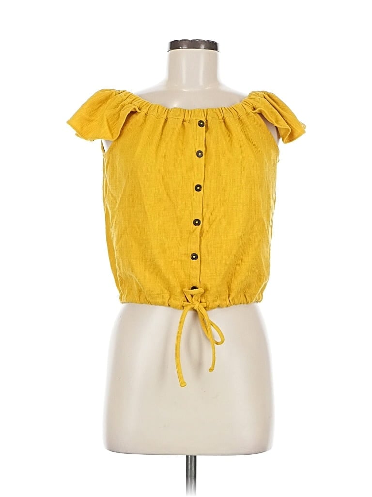 MADEWELL Pre-owned Sleeveless Blouse In Yellow