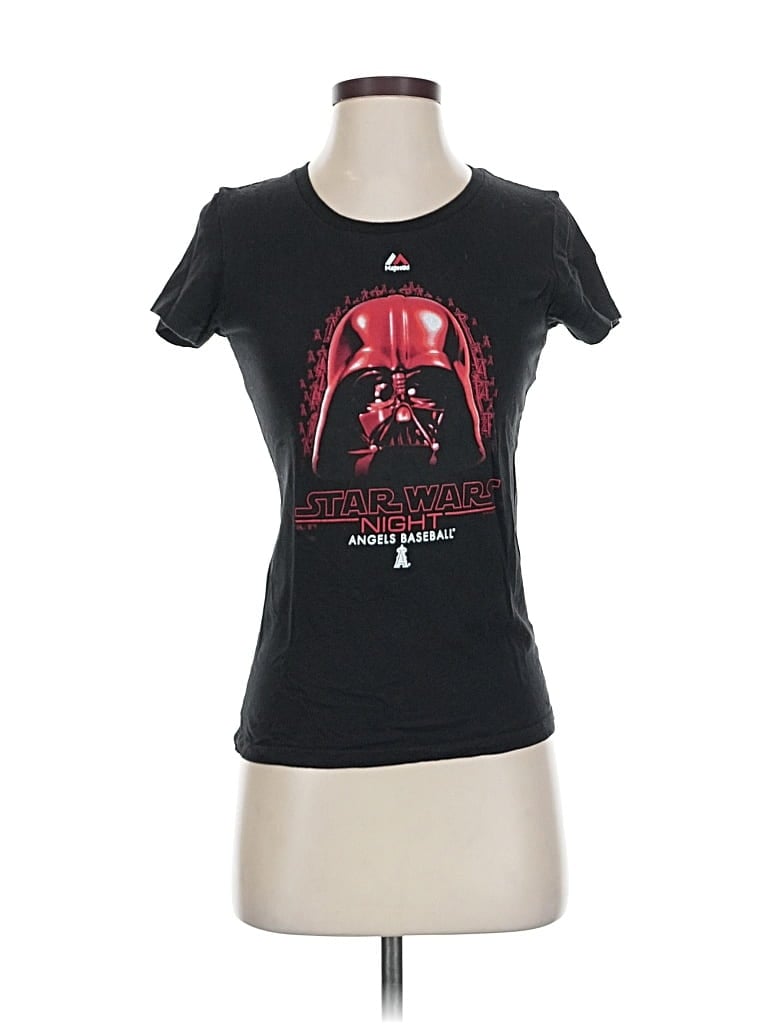 Pre-owned Majestic Short Sleeve T-shirt In Black