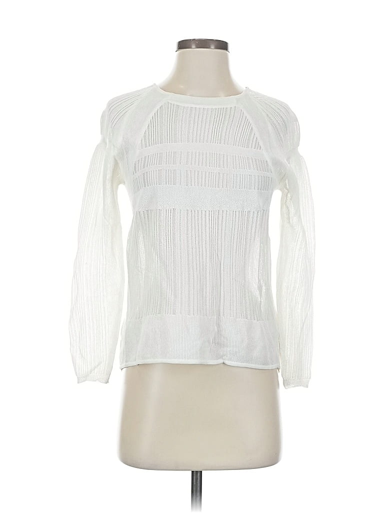 Pre-owned Helmut Lang Long Sleeve Blouse In White