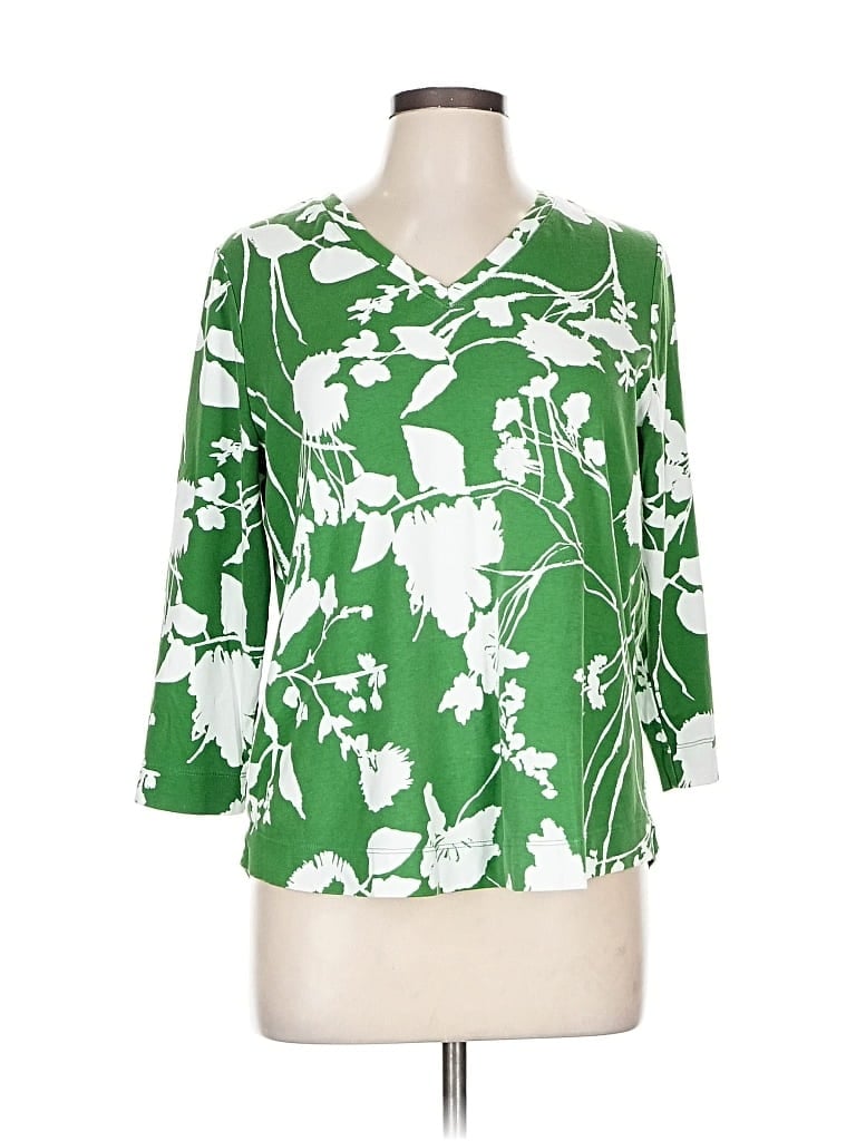 Click to view more detailed imagery on our partner's website Pre-owned Chico's 3/4 Sleeve Blouse In Green